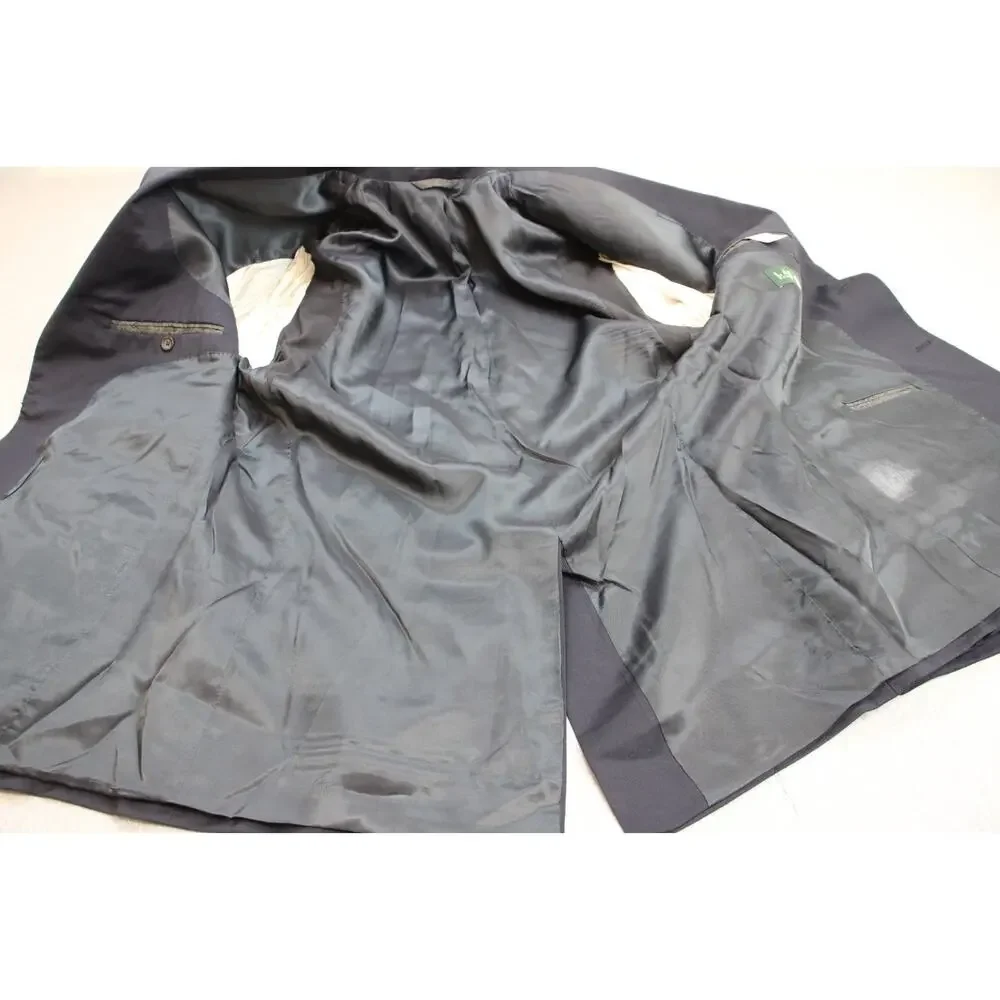 Lauren‎ Ralph Lauren Blazer Men's 46L Navy Blue 100% Wool Two Button